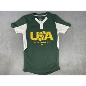 MAJESTIC Cool base Jersey USA Northwest #2 MLB Green And Yellow Small